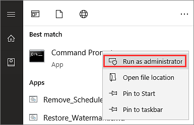 run cmd as administrator