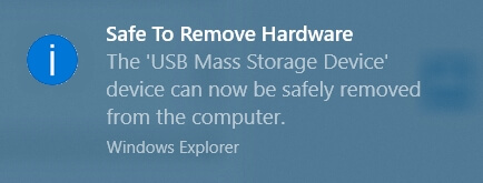 Safely eject USB