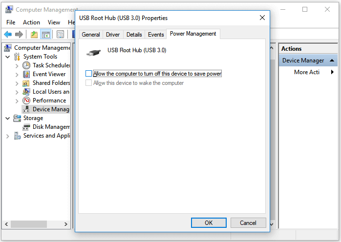 Seagate External Hard Drive Light Blinking but not working - Turn on USB root hub