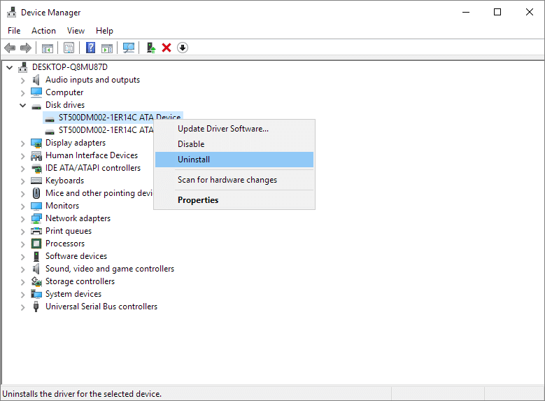 reinstall usb driver to fix corrupted usb drive