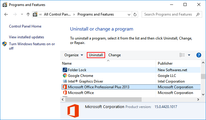 Uninstall Microsoft Office