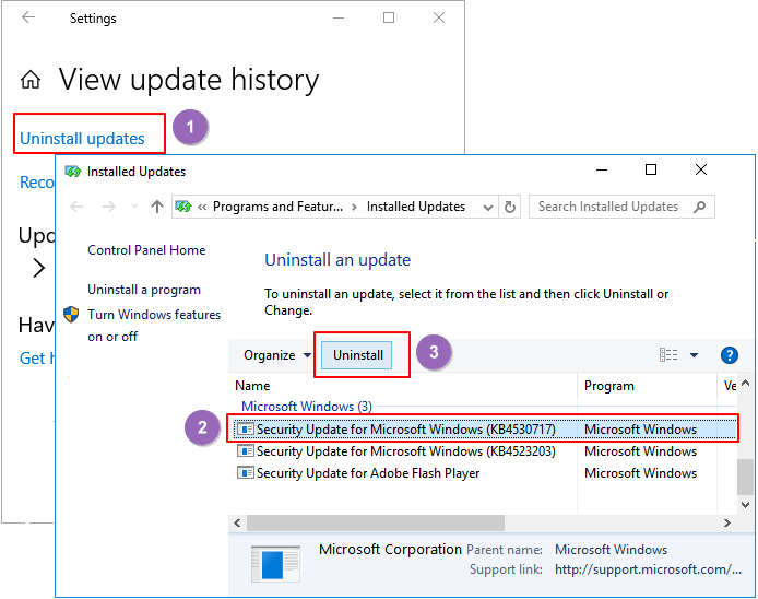 Restore Windows 10 to previous state