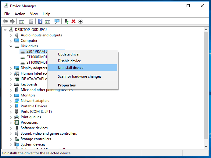 Fix pen drive not detected - uninstalled device driver