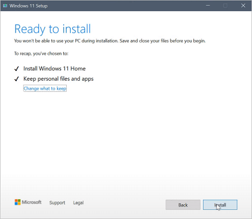 trouble shoot we couldn't install Windows 11 with built-in tool - 4