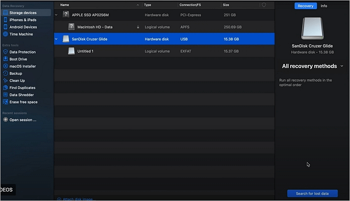 Disk Drill Storage Scanning