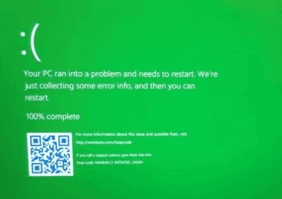 Windows 10 green screen