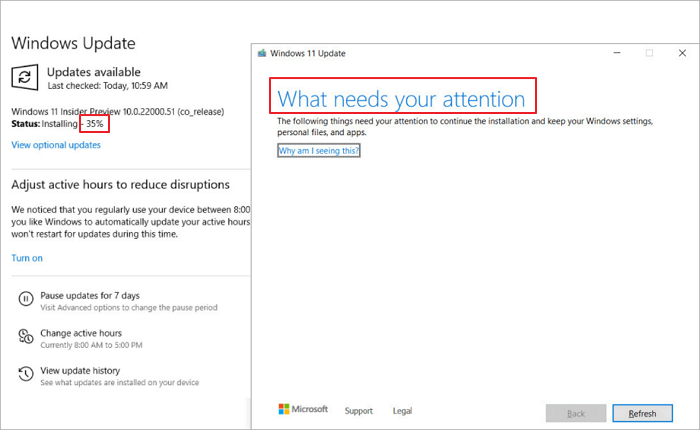 windows 11 update stuck