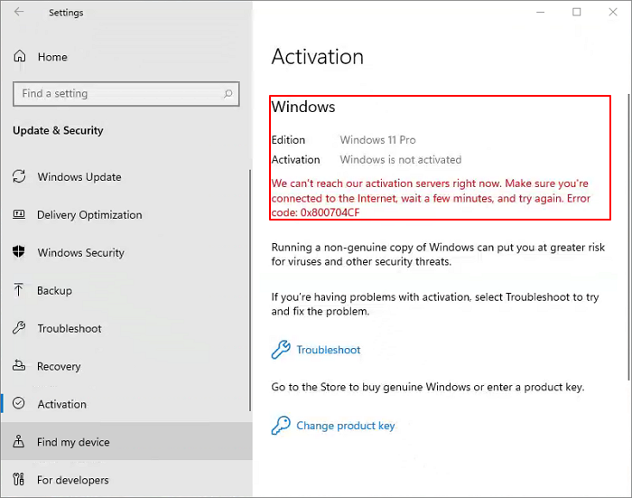 Windows 11 is not activated